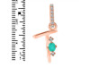 Green Onyx & White Topaz Alphabet T Pendant GRO-RDA-46.