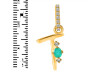Green Onyx & White Topaz Alphabet T Pendant GRO-RDA-46.