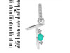 Green Onyx & White Topaz Alphabet T Pendant GRO-RDA-46.