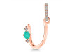 Green Onyx & White Topaz Alphabet U Pendant GRO-RDA-47.