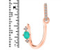 Green Onyx & White Topaz Alphabet U Pendant GRO-RDA-47.