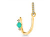 Green Onyx & White Topaz Alphabet U Pendant GRO-RDA-47.