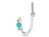 Green Onyx & White Topaz Alphabet U Pendant GRO-RDA-47.