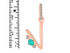Green Onyx & White Topaz Alphabet V Pendant GRO-RDA-48.