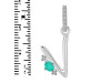 Green Onyx & White Topaz Alphabet V Pendant GRO-RDA-48.