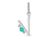 Green Onyx & White Topaz Alphabet V Pendant GRO-RDA-48.