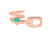 Green Onyx & White Topaz Alphabet W Pendant GRO-RDA-49.