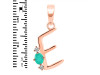 Green Onyx & White Topaz Alphabet E Pendant GRO-RDA-5.