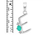 Green Onyx & White Topaz Alphabet E Pendant GRO-RDA-5.