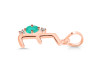 Green Onyx & White Topaz Alphabet E Pendant GRO-RDA-5.