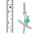 Green Onyx & White Topaz Alphabet X Pendant GRO-RDA-50.
