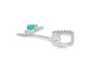Green Onyx & White Topaz Alphabet Y Pendant GRO-RDA-51.