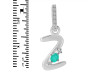 Green Onyx & White Topaz Alphabet Z Pendant GRO-RDA-52.