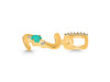 Green Onyx & White Topaz Alphabet Z Pendant GRO-RDA-52.