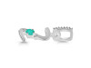 Green Onyx & White Topaz Alphabet Z Pendant GRO-RDA-52.