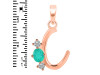 Green Onyx & White Topaz Alphabet C Pendant GRO-RDA-55.