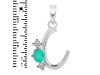 Green Onyx & White Topaz Alphabet C Pendant GRO-RDA-55.