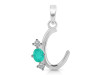 Green Onyx & White Topaz Alphabet C Pendant GRO-RDA-55.