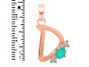 Green Onyx & White Topaz Alphabet D Pendant GRO-RDA-56.