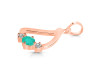 Green Onyx & White Topaz Alphabet D Pendant GRO-RDA-56.