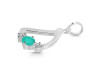 Green Onyx & White Topaz Alphabet D Pendant GRO-RDA-56.