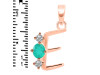 Green Onyx & White Topaz Alphabet E Pendant GRO-RDA-57.