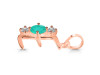 Green Onyx & White Topaz Alphabet E Pendant GRO-RDA-57.