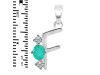 Green Onyx & White Topaz Alphabet F Pendant GRO-RDA-58.