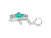 Green Onyx & White Topaz Alphabet F Pendant GRO-RDA-58.