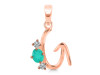 Green Onyx & White Topaz Alphabet G Pendant GRO-RDA-59.