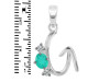 Green Onyx & White Topaz Alphabet G Pendant GRO-RDA-59.