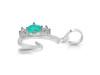 Green Onyx & White Topaz Alphabet G Pendant GRO-RDA-59.