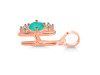 Green Onyx & White Topaz Alphabet H Pendant GRO-RDA-60.