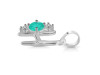Green Onyx & White Topaz Alphabet H Pendant GRO-RDA-60.