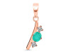 Green Onyx & White Topaz Alphabet I Pendant GRO-RDA-61.