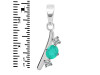 Green Onyx & White Topaz Alphabet I Pendant GRO-RDA-61.