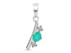 Green Onyx & White Topaz Alphabet I Pendant GRO-RDA-61.