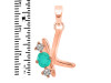 Green Onyx & White Topaz Alphabet K Pendant GRO-RDA-63.