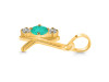 Green Onyx & White Topaz Alphabet K Pendant GRO-RDA-63.