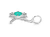 Green Onyx & White Topaz Alphabet K Pendant GRO-RDA-63.