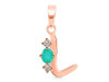 Green Onyx & White Topaz Alphabet L Pendant GRO-RDA-64.