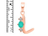 Green Onyx & White Topaz Alphabet L Pendant GRO-RDA-64.