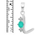 Green Onyx & White Topaz Alphabet L Pendant GRO-RDA-64.