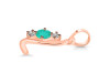 Green Onyx & White Topaz Alphabet L Pendant GRO-RDA-64.