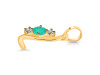 Green Onyx & White Topaz Alphabet L Pendant GRO-RDA-64.