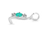 Green Onyx & White Topaz Alphabet L Pendant GRO-RDA-64.