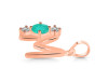 Green Onyx & White Topaz Alphabet M Pendant GRO-RDA-65.