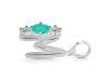 Green Onyx & White Topaz Alphabet M Pendant GRO-RDA-65.