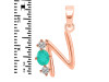 Green Onyx & White Topaz Alphabet N Pendant GRO-RDA-66.