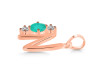 Green Onyx & White Topaz Alphabet N Pendant GRO-RDA-66.